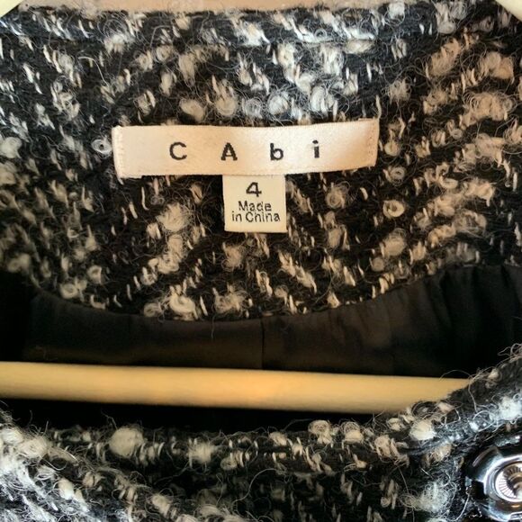 Cabi Over The Moon Tweed Moto Jacket Sz 4 - Picture 4 of 7